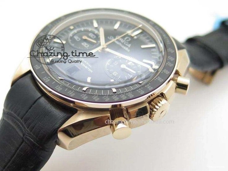 0420 Speedmaster ’57 RG Chrono AXF Best Edition On Black Leather Strap A Colorful 8284